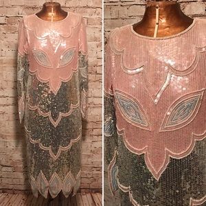 Vintage 1980s Sequin Shift Dress